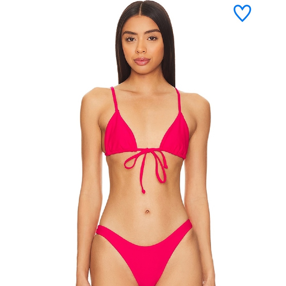 Superdown “monique” hot pink bikini top